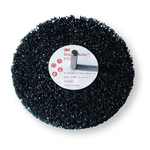 Disco pultiore 3M Scotch-Brite nero con mandrino